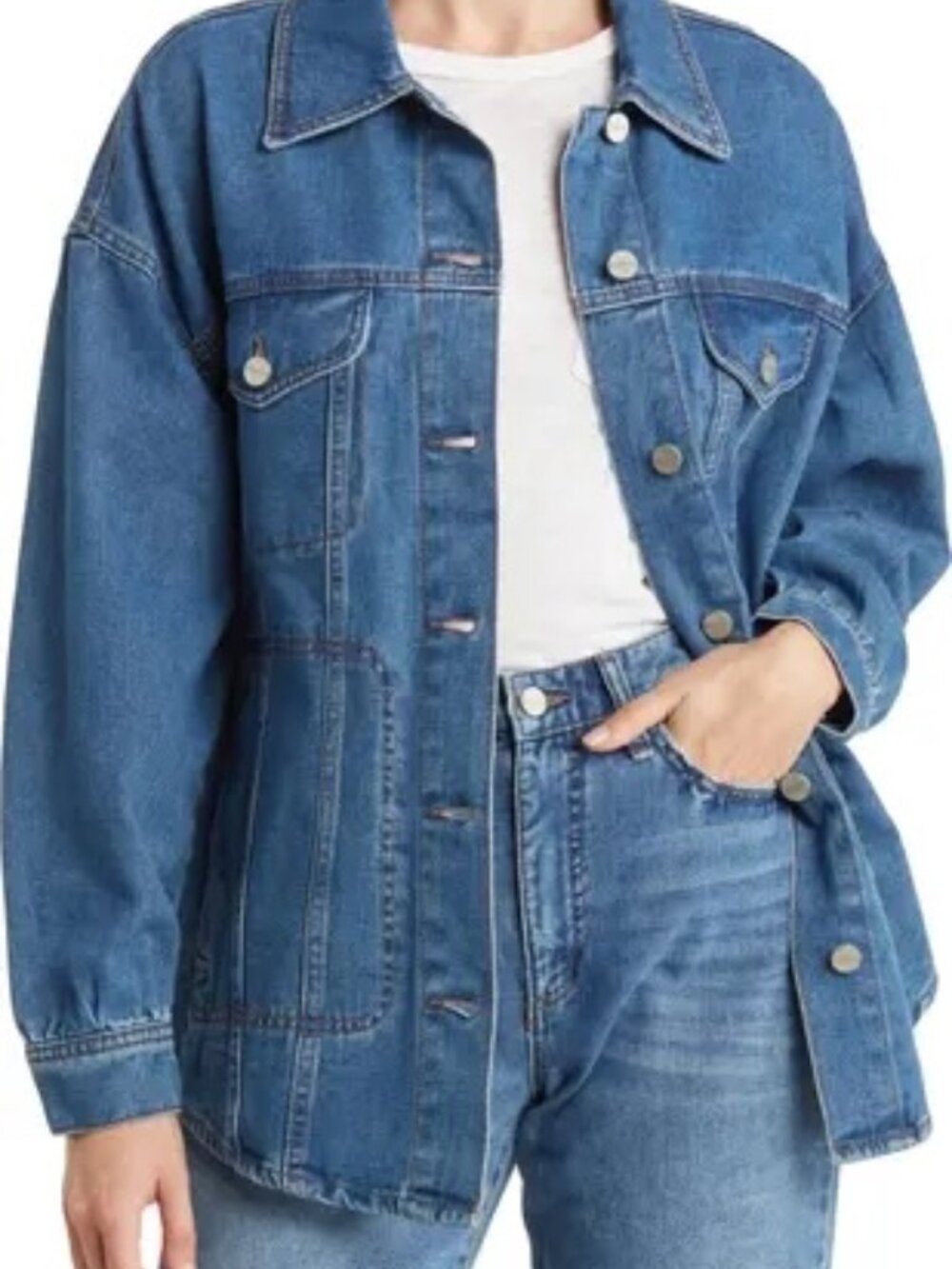 Circus NY by Sam Edelman Oversize Denim Trucker Jacket XL